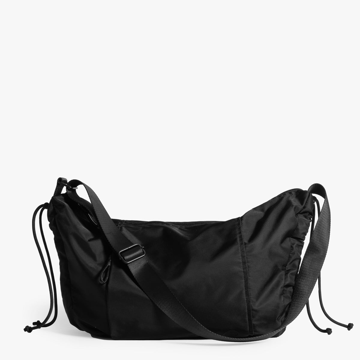 Practice Demilune Shoulder Sling bag in Eclipse black color front of bag